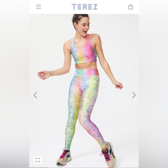 Terez Balyage Hi-Shine Foil Leggings US M - Picture 3 of 5